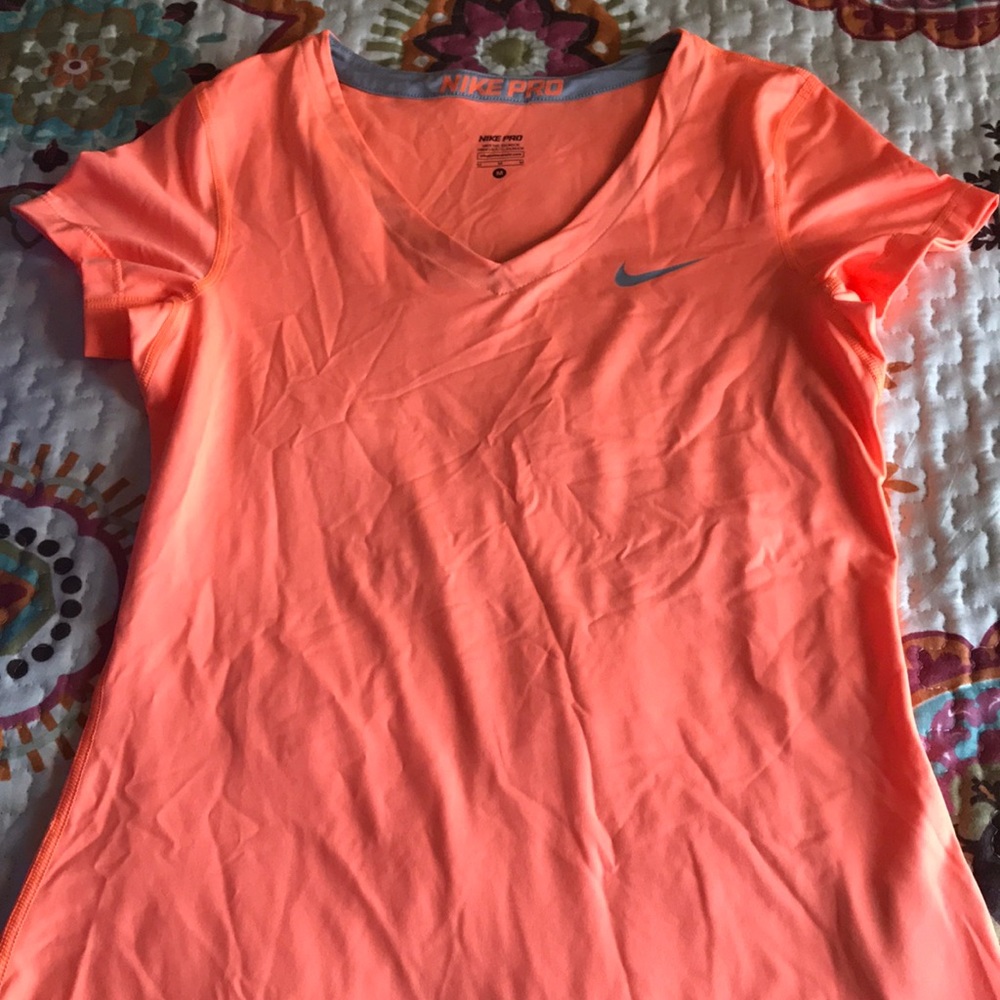 Nike Pro orange shirt